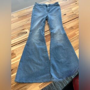 Free people bell bottom denim